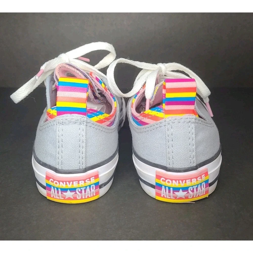 Converse Chuck Taylor All Star Double-Upper Stripe Sneaker Rainbow Junior Size 4